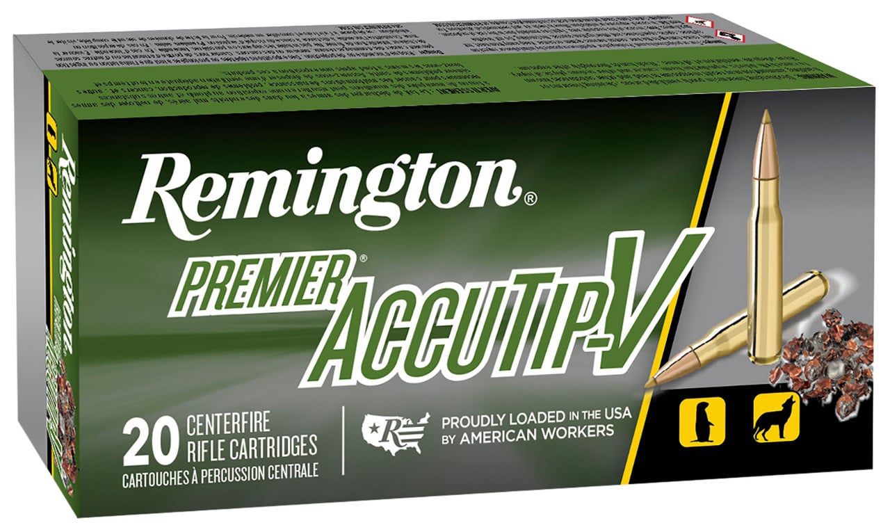 Remington Premier AccuTip-V .224 Valkyrie 60 gr Ammo ATVBT - 20rds - 21202 - Remington