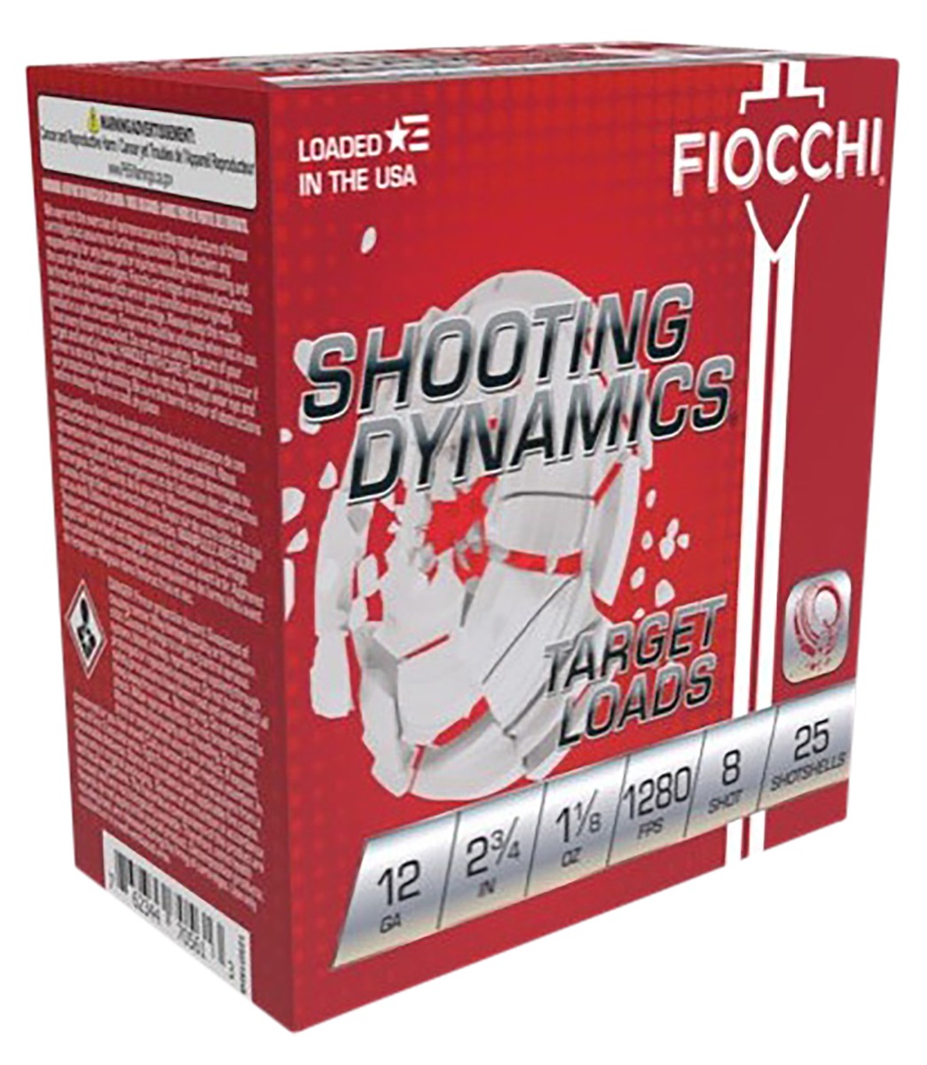 Fiocchi Shooting Dynamics 12 Gauge 2.75" #8 Shot Ammo - 1.12 oz - 25rds - 12SDHV8 - Fiocchi