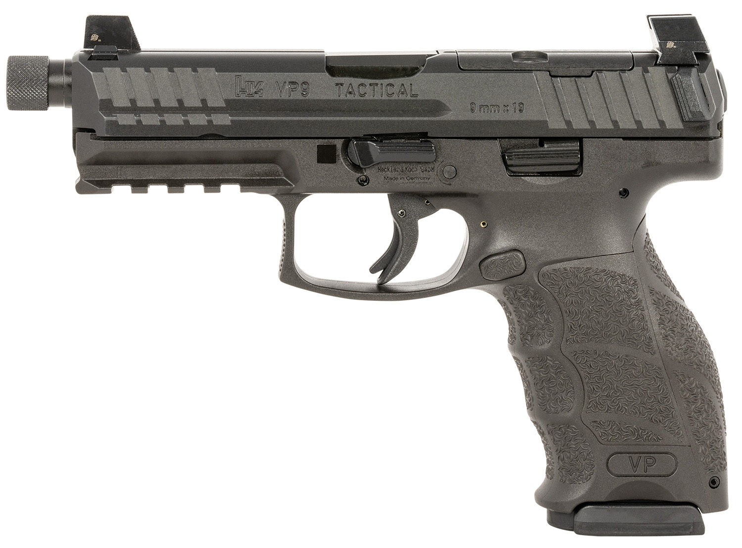 HK VP9 Tactical 9mm 4.7" 17rd Pistol, Black - 81000796 - H&K