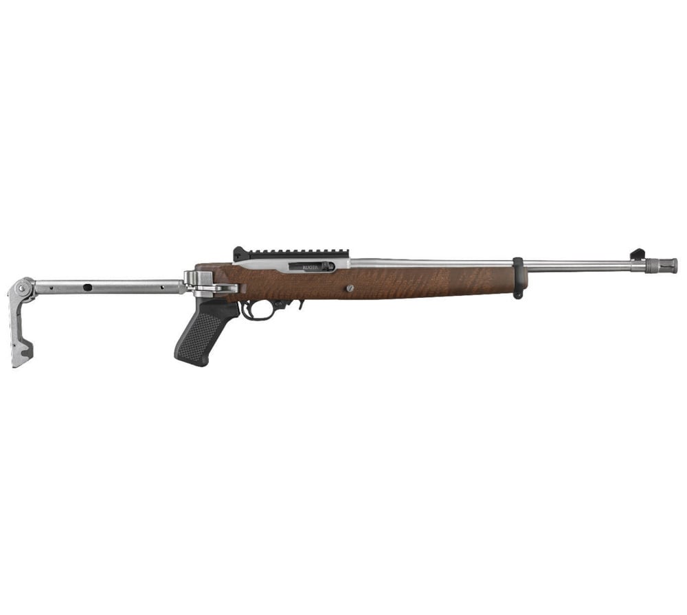 Ruger 10/22 22LR 16.5" 10rd Rifle w/ Samson Folding Stock, Stainless - 31185 - Ruger
