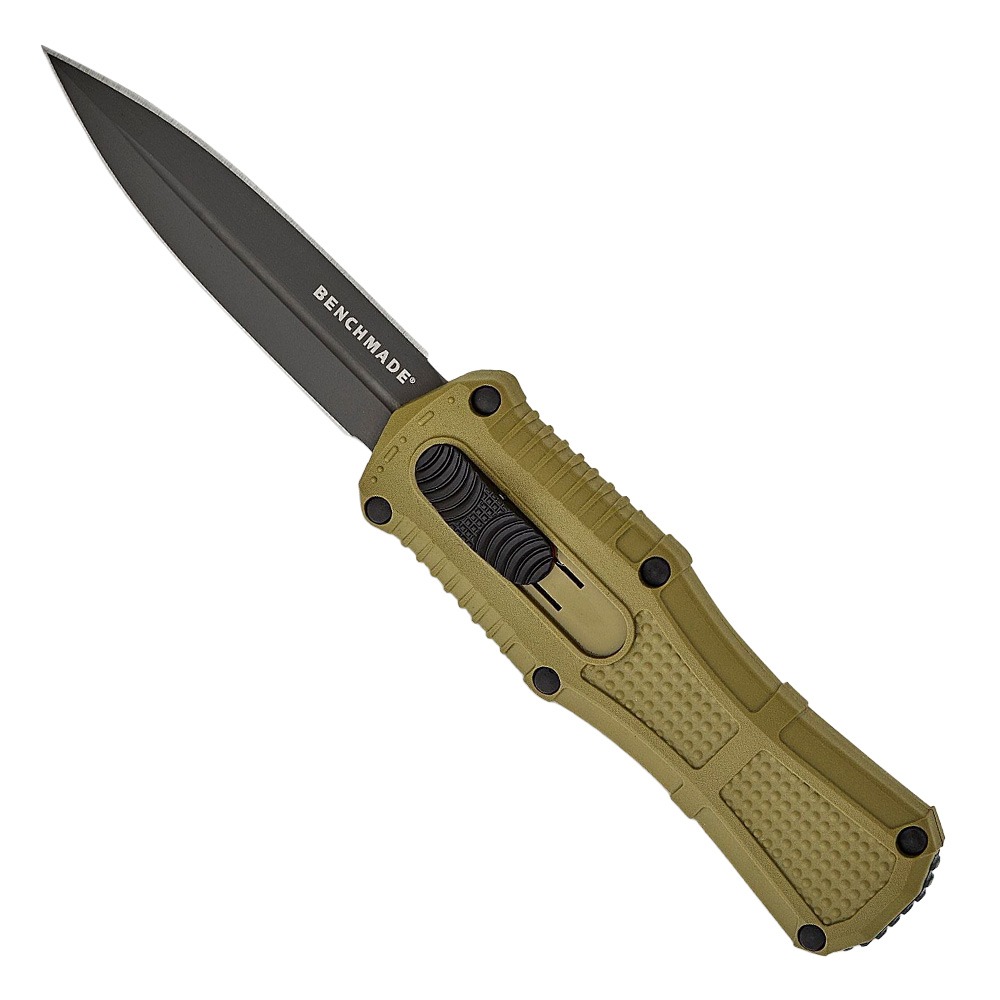 Benchmade Mini Claymore OTF Dagger Point Knife, Ranger Green - 3375GY-1 - Benchmade