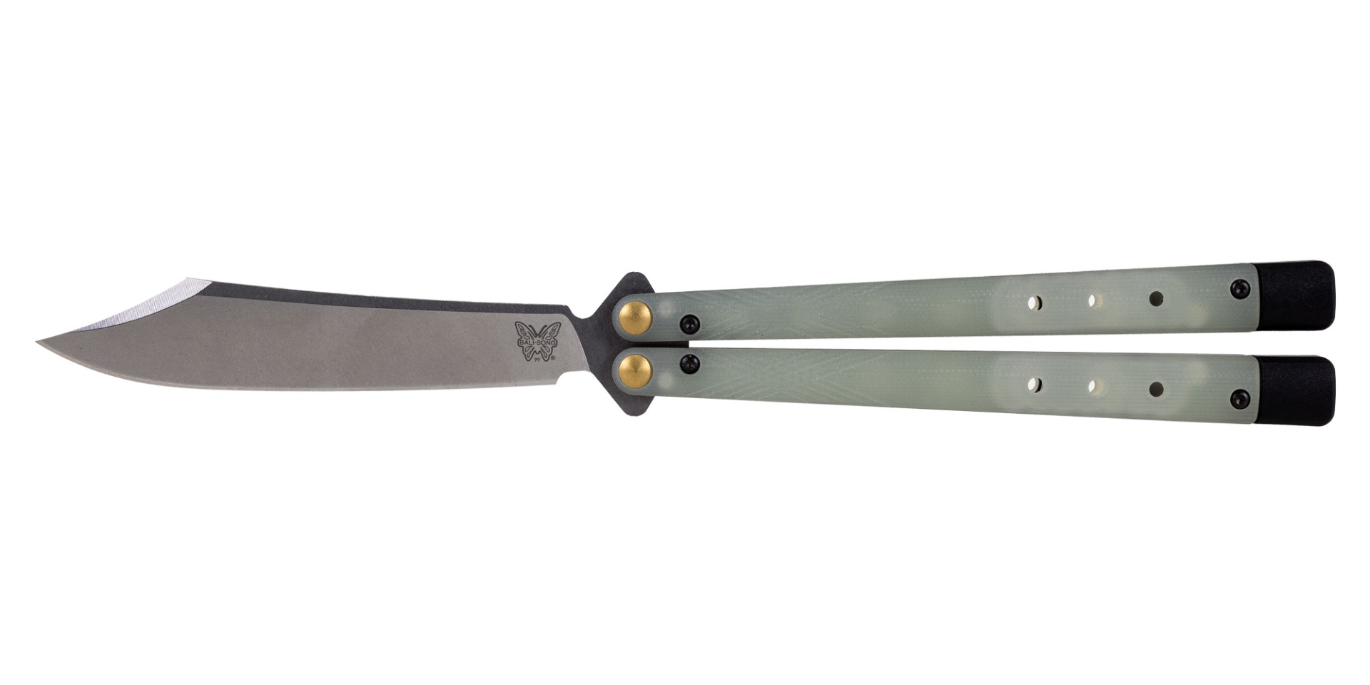 Benchmade Necron Balisong Butterfly Knife, Jade G10 - 99 - Benchmade