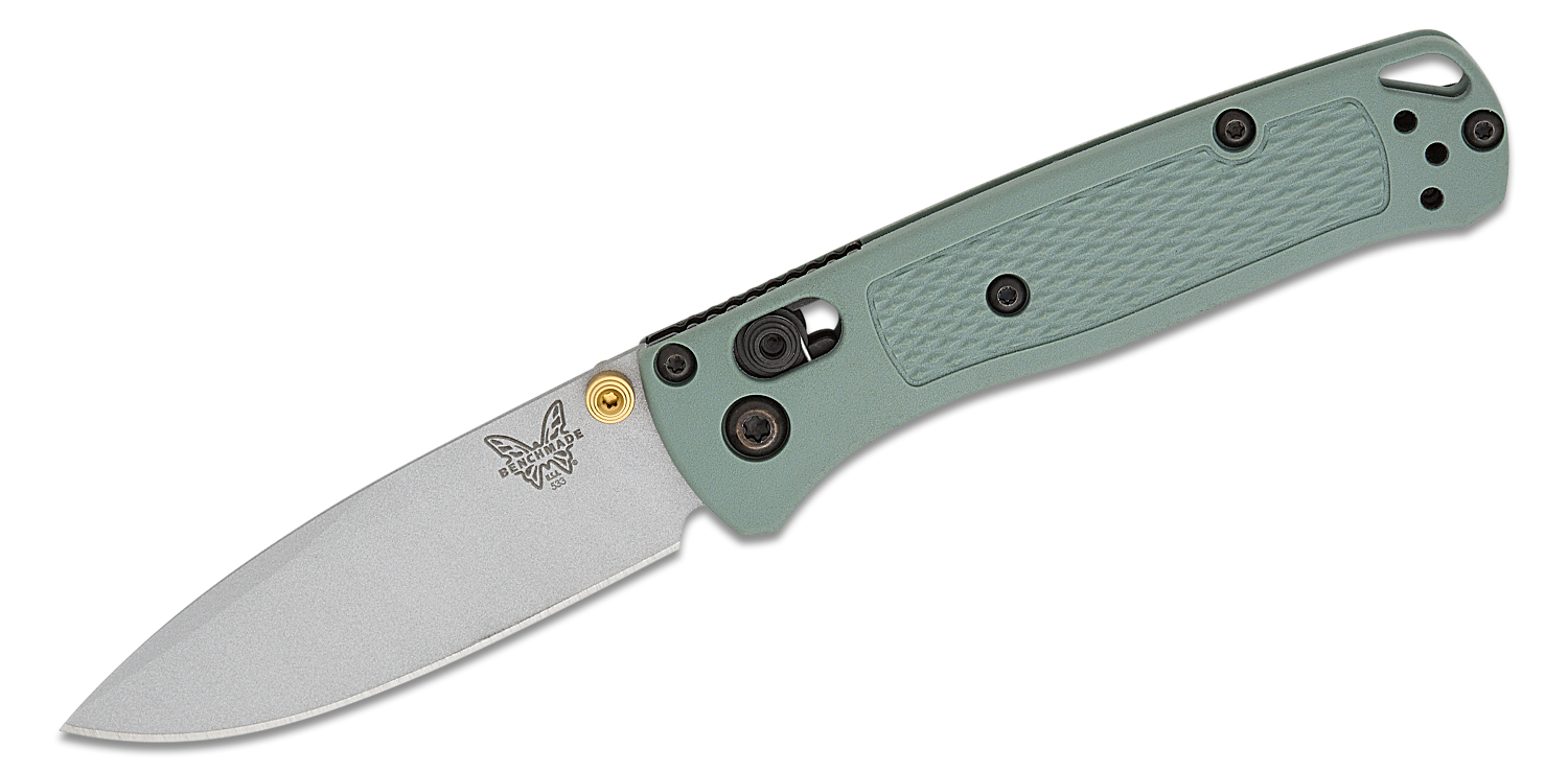 Benchmade Mini Bugout Folding Drop Point Knife, Sage Green - 533SL-07 - Benchmade