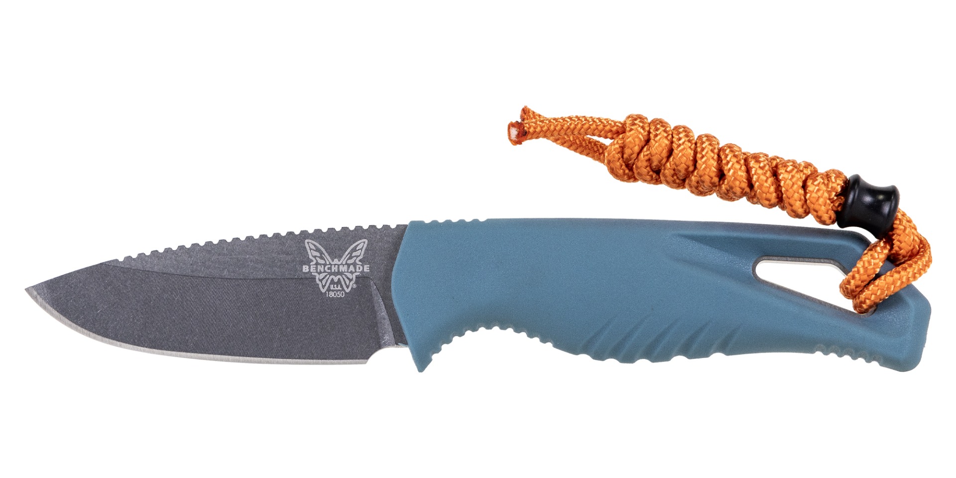 Benchmade Intersect Fixed Blade Drop Point Knife, Depth Blue Santoprene - 18050 - Benchmade