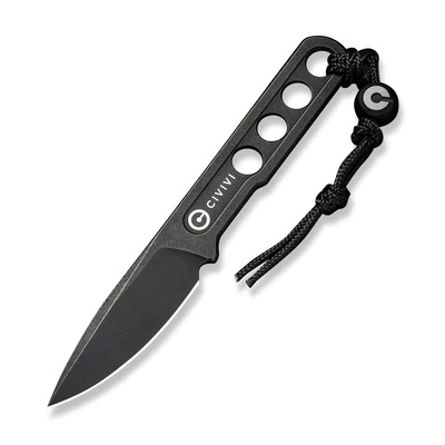 Civivi Circulus, Fixed Blade Knife w/ Sheath, Black - C22012-1 - Civivi