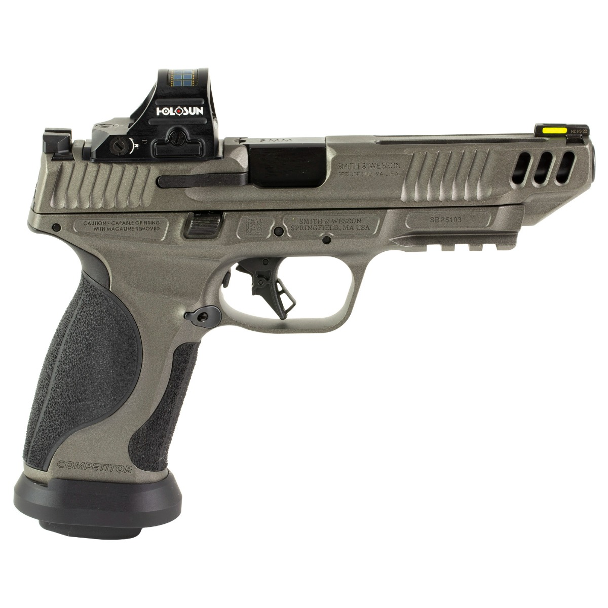 S&W M&P9 Competitor 9mm 5" 17rd Pistol w/ HS407C Red Dot, Black - 13954 - Smith & Wesson