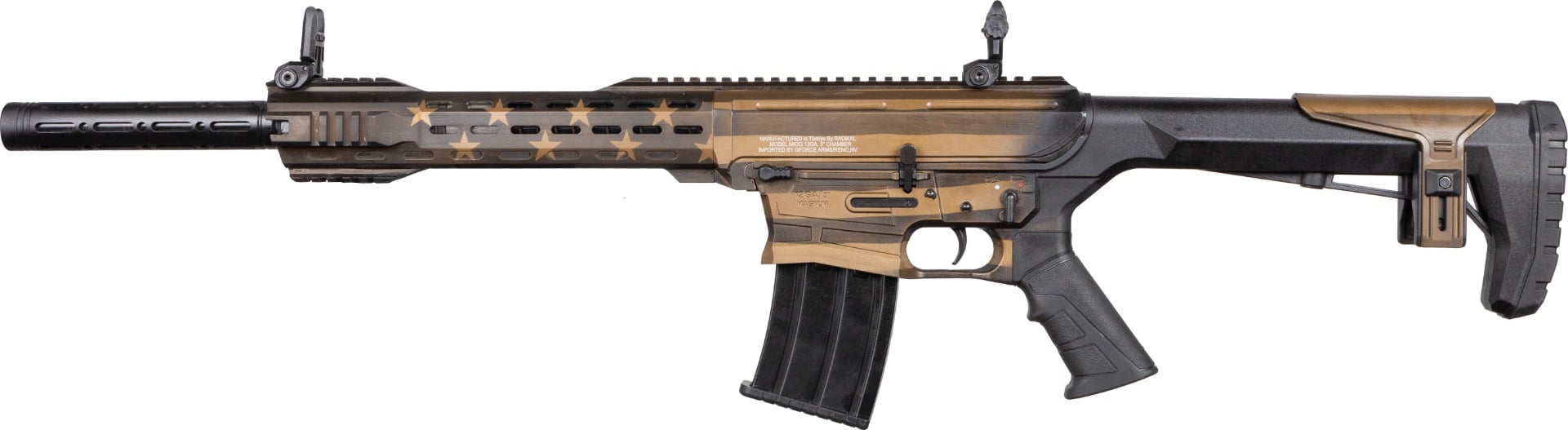 GForce Arms GF25 18.5" 5rd 12ga Semi-Auto Shotgun, USA Bronze - GF25-USBNZ - G-Force