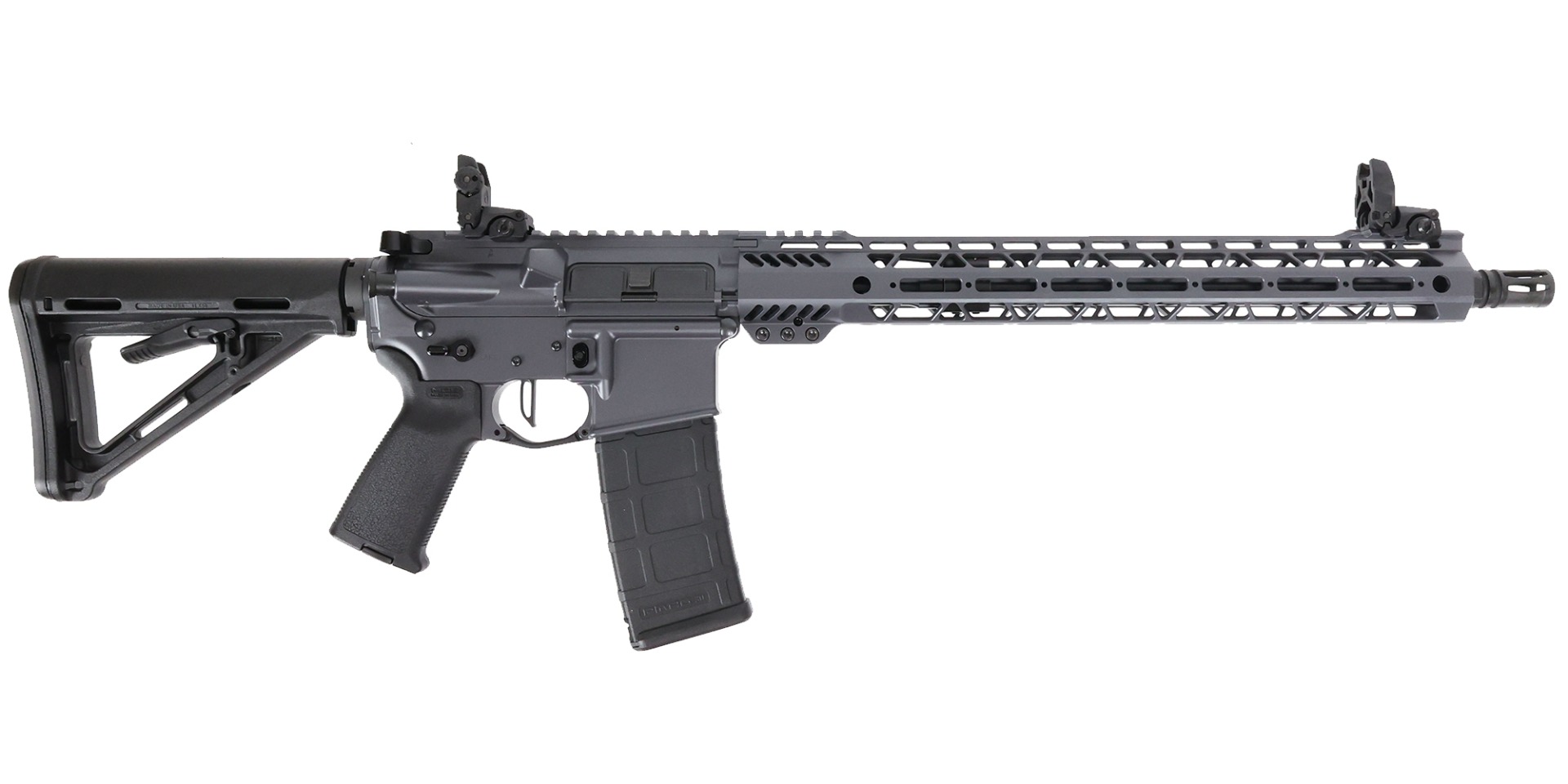 PSA Custom 300BO 16" Nitride 15" Cross-Cut MLOK Moe Rifle, Gray - Psa Custom