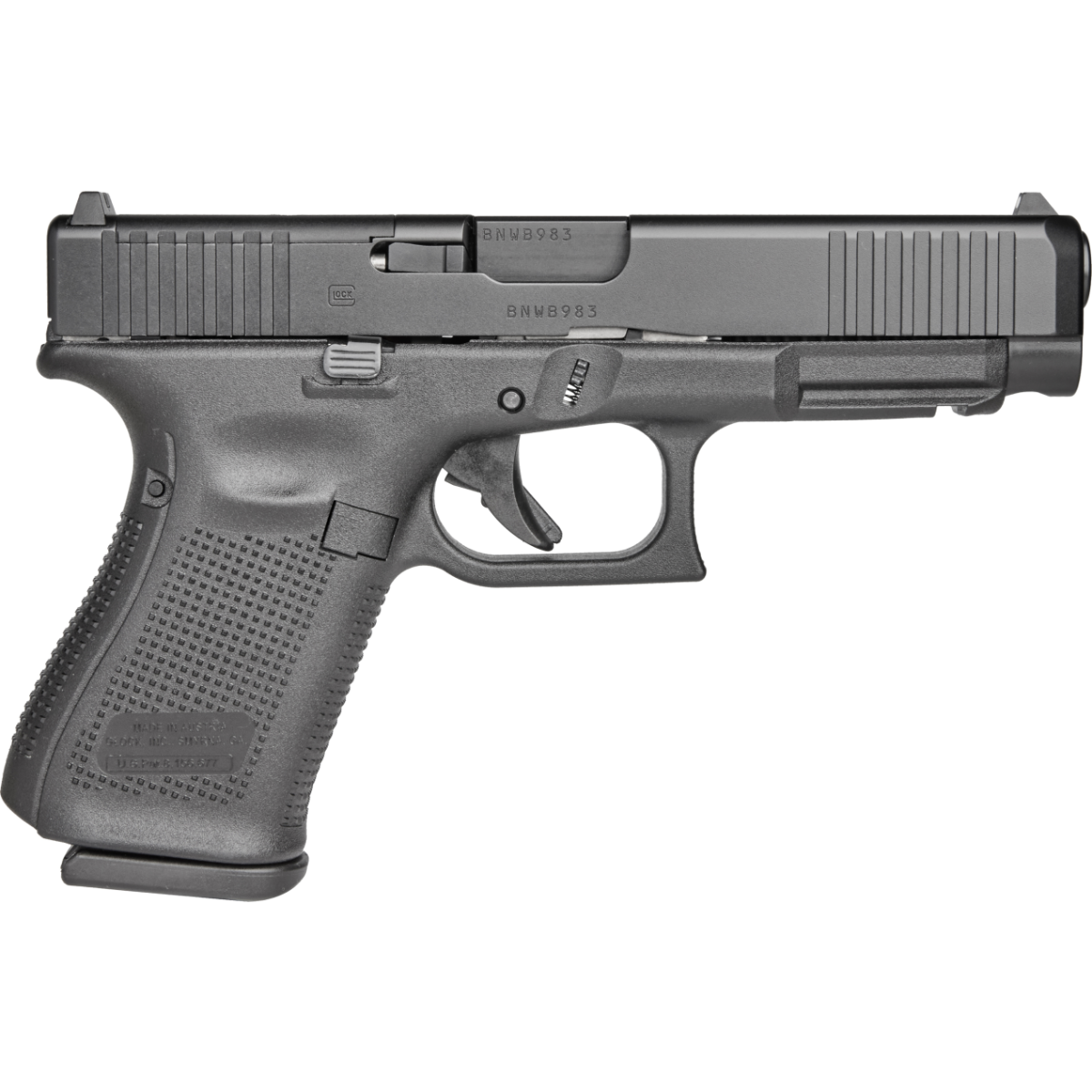 Glock 49 MOS 9mm 4.49" 15rd Pistol, Black - PA495S203MOS - Glock