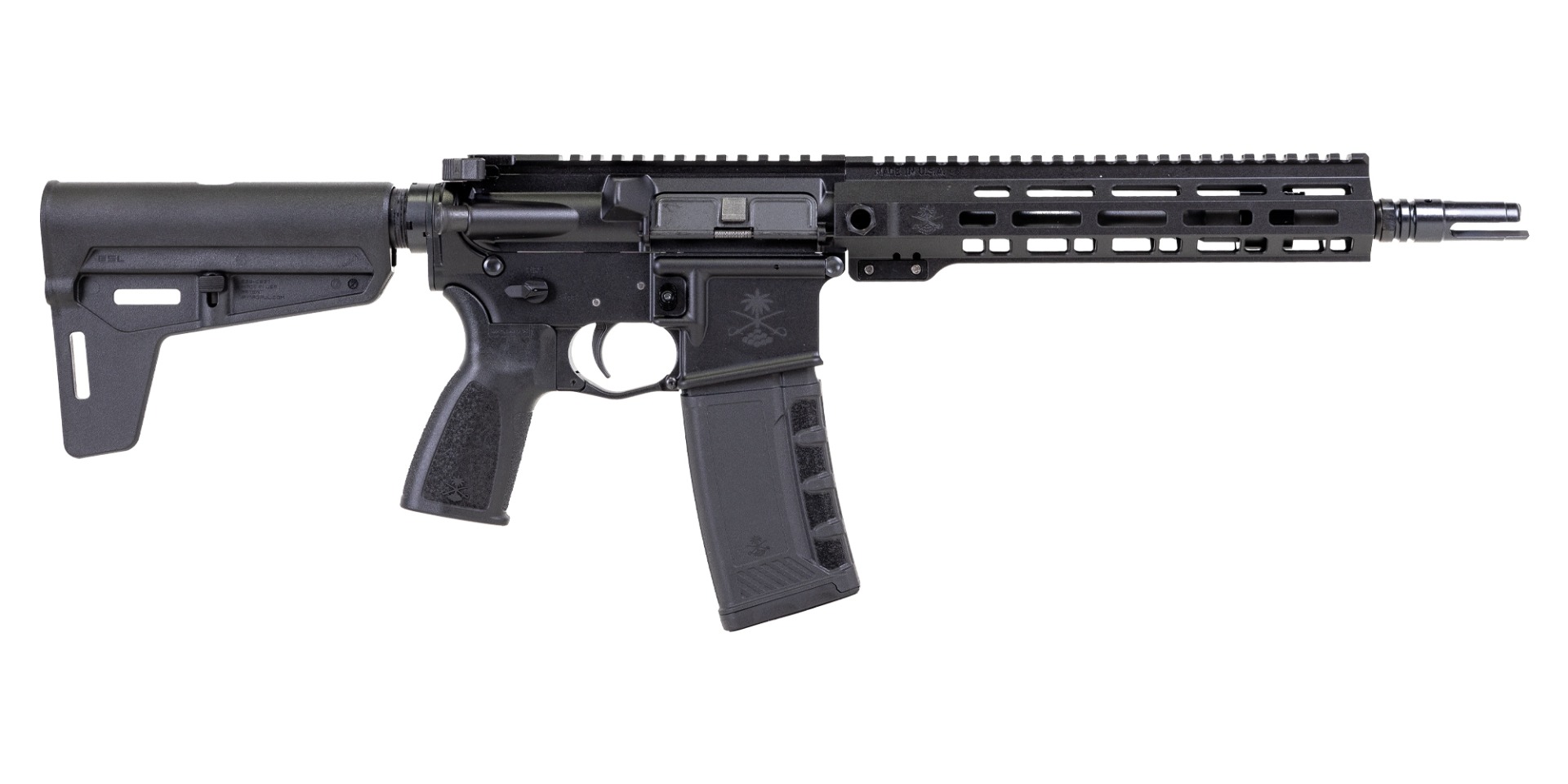 PSA "Sabre" Forged 10.5" 5.56 FN CHF CL with 10" QD Rail Pistol w/Magpul BSL Brace - Black - Palmetto State Armory