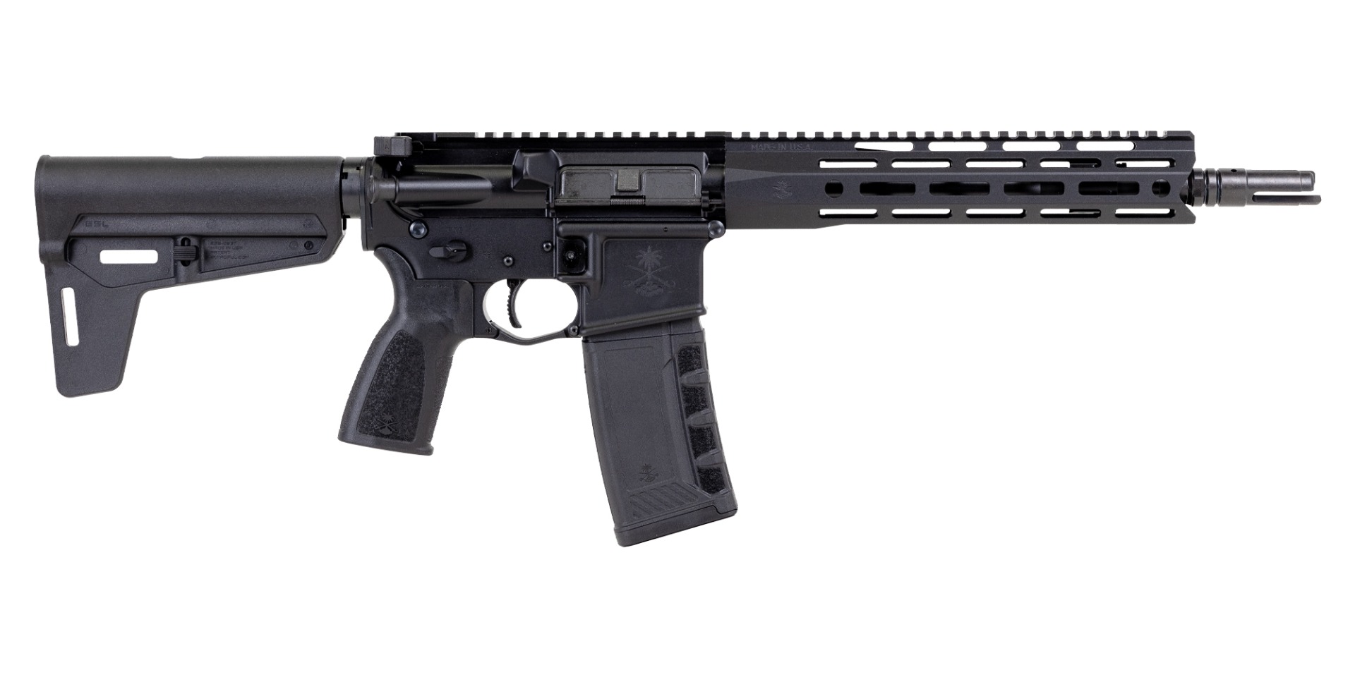 PSA "Sabre" Forged 10.5" 5.56 FN CHF CL with 10" Sabre Lock Up Rail Pistol w/ Magpul BSL Brace - Palmetto State Armory