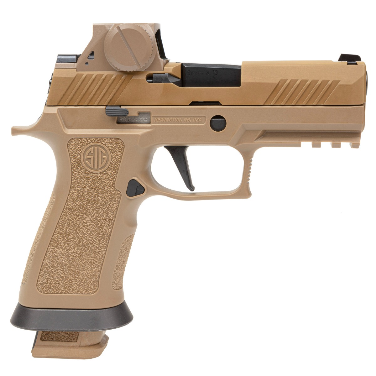 Sig Sauer P320 M18 9mm 3.9" 21rds Pistol w/ Romeo X M17 Optic, Coyote - M18X-9-RX - Sig Sauer