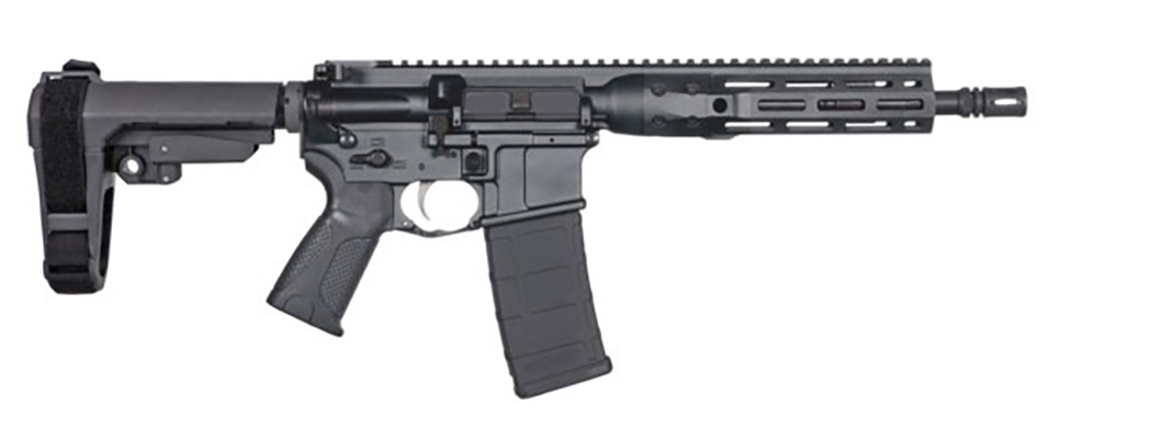 LWRC ICDI M-LOK Premium 5.56x45mm 10.5" 30rd Pistol w/ SBA3 Brace, Grey - ICDIP5PG10SBA3ML - Lwrc