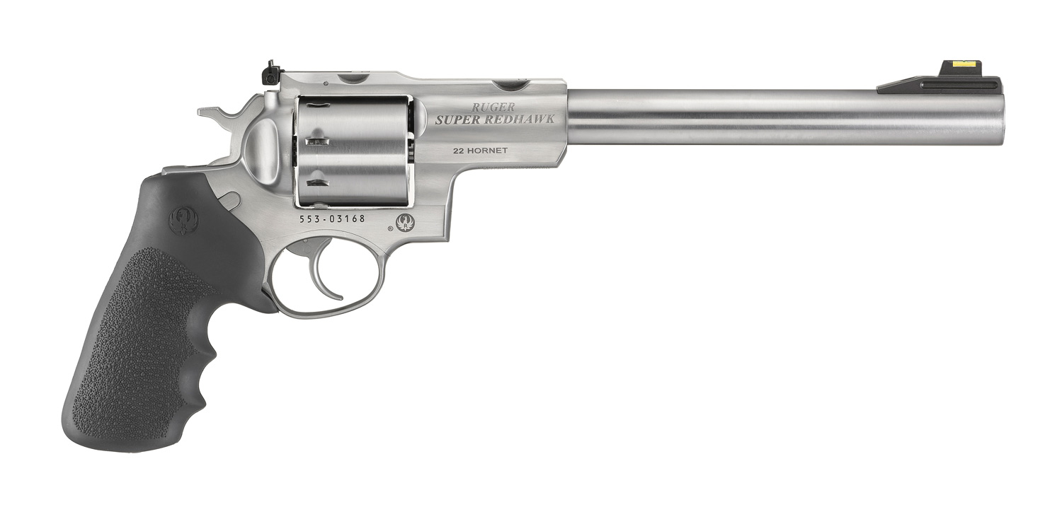 Ruger Super Redhawk 22 Hornet 9.5" 8rd Revolver, Silver - 5526 - Ruger