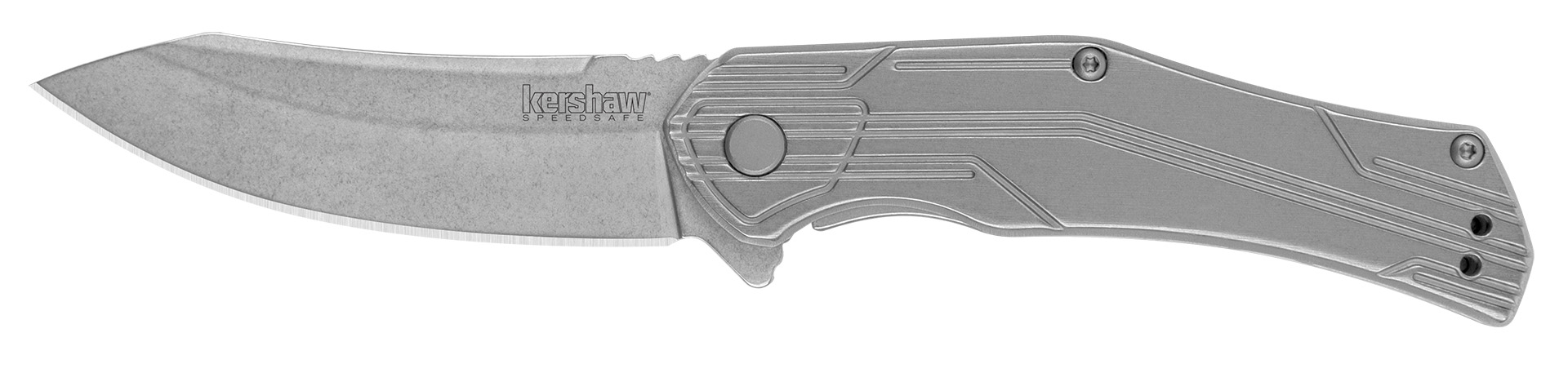 Kershaw Husker Folding Knife, Silver - 1380 - Kershaw