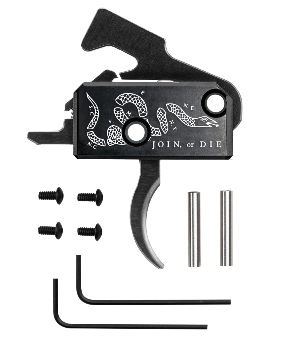 Rise Armament RA-140 "Join or Die" Curved Trigger - RA-140-JOD - Rise Armament