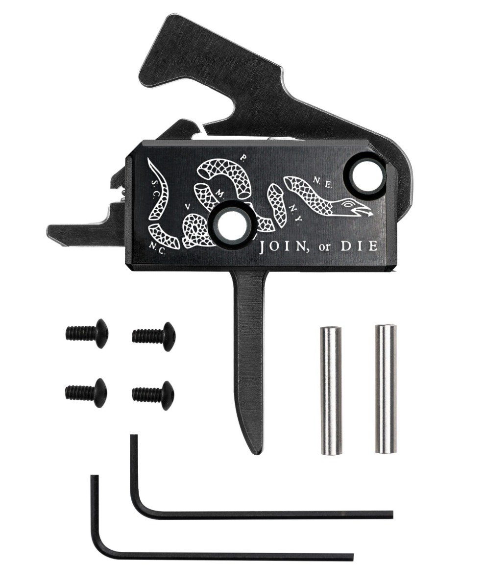 Rise Armament RA-140 "Join or Die" Flat Trigger - RA-140F-JOD - Rise Armament
