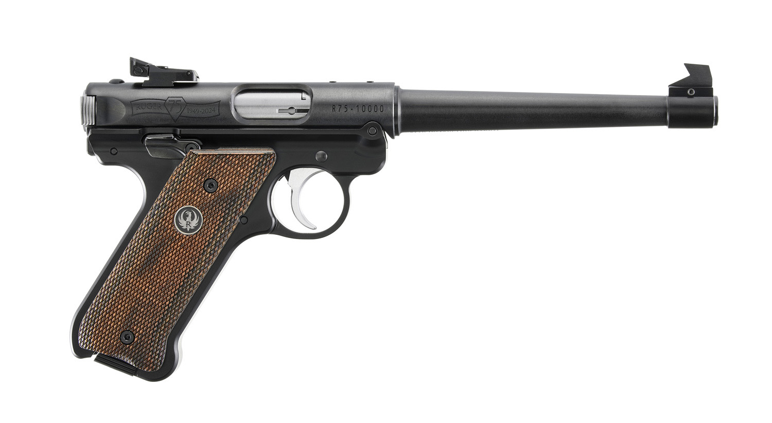 Ruger Mark IV 75th Anniversary .22LR 6.88" 10rd Pistol, Black - 40175 - Ruger