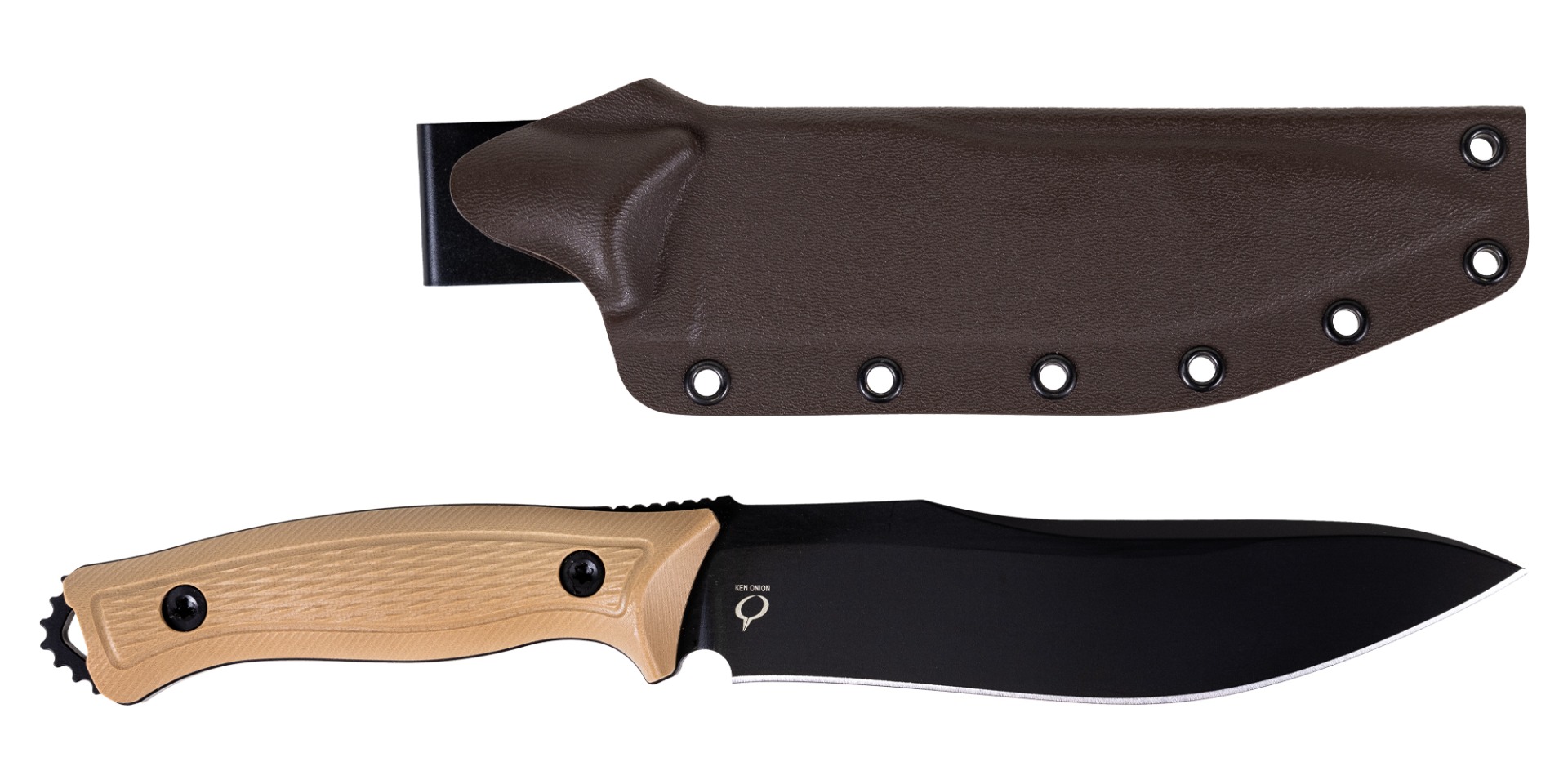 Kronos Truedefender Fixed Knife w/ Kydex Sheath, Coyote - KRON-KO-TRU