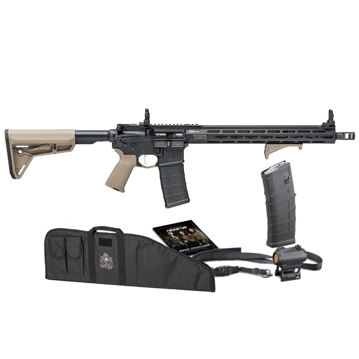 Springfield Saint Victor 5.56 16" 30rd Rifle Gear Up, Flat Dark Earth - STV916556FP-GU23 - Springfield Armory