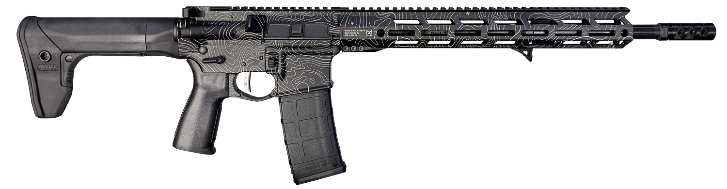 Rise Armament AR Watchman TOPO .223 Wylde 16" 30rd Rifle, Black - WM223-BLK-16-TOPO - Rise Armament