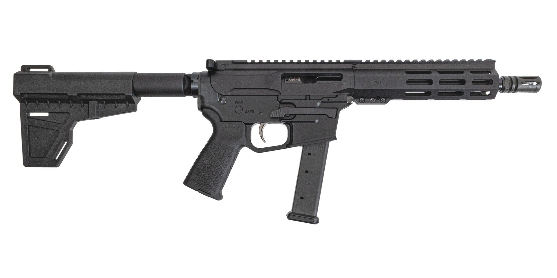 PSA Gen4 8" 9mm 1/10 GX 7" Lightweight Hex M-Lok MOE EPT Shockwave Pistol - Palmetto State Armory