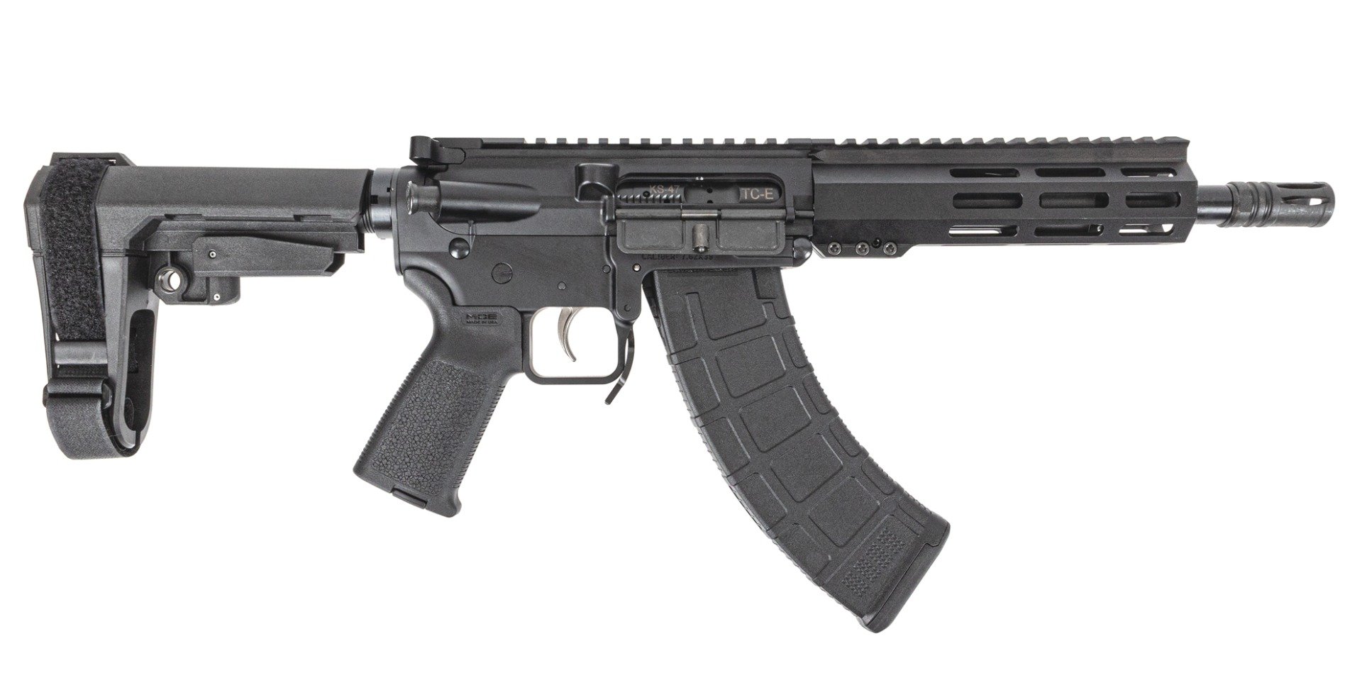 PSA Gen2 KS-47 8.5" Pistol-Length 7.62x39 Nitride 7" Lightweight Hex M-Lok MOE EPT SBA3 Pistol - Palmetto State Armory