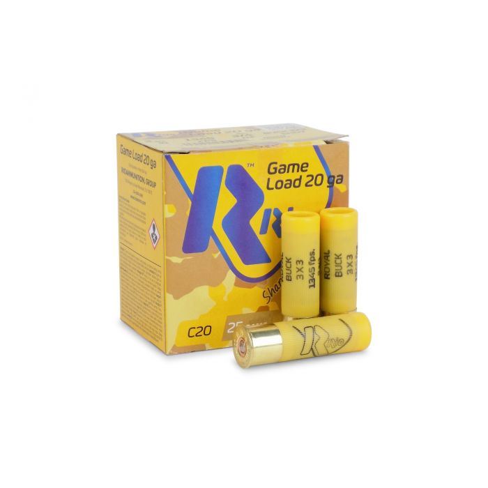 Rio Royal Buck 20 Gauge 2.75" #1 Shotshell Ammo, 25rds - RB209 - Rio
