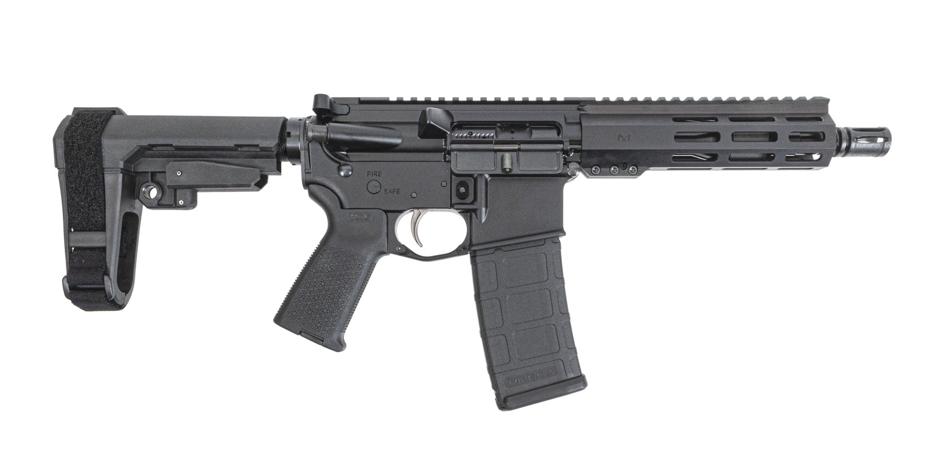 PSA 7.5" Pistol-Length 5.56 NATO 1/7 Nitride 7" Lightweight Hex M-Lok MOE EPT SBA3 Pistol