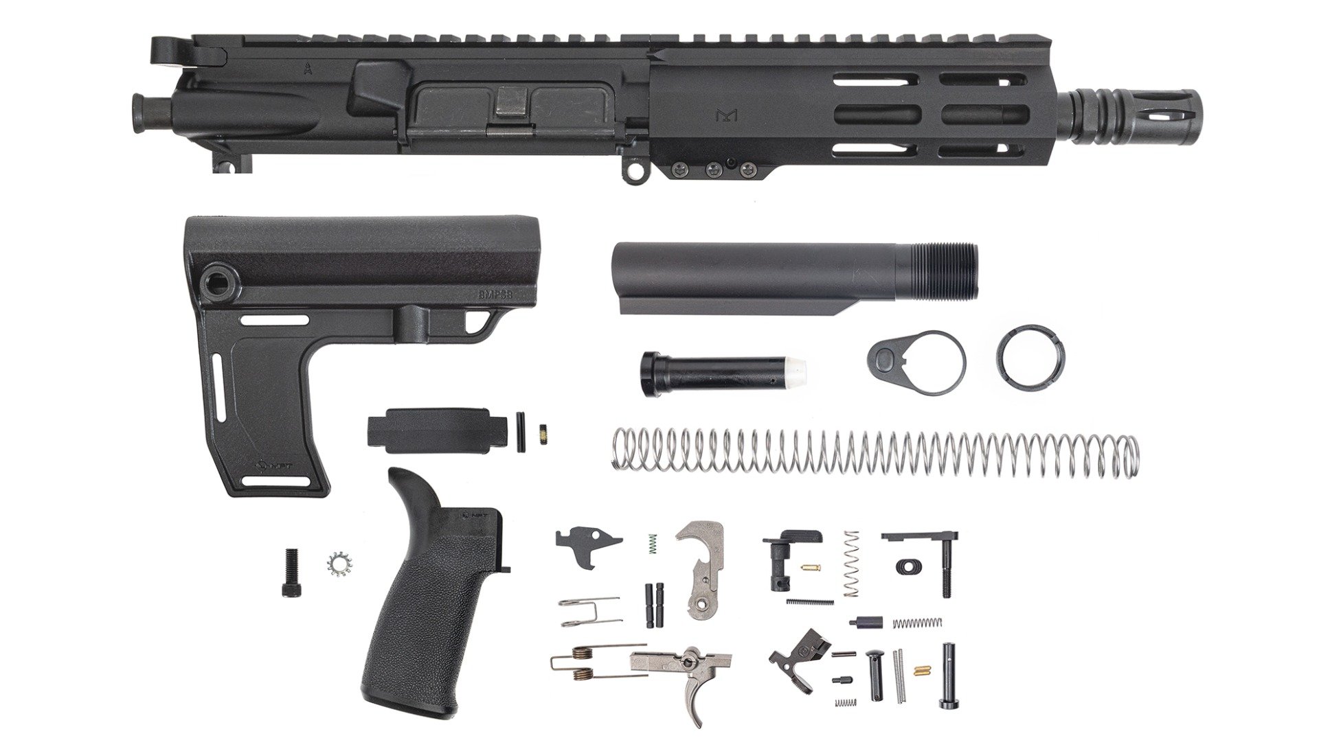 PSA 7" 5.56 1/7 Phosphate 6" Lightweight Hex M-Lok MFT EPT Battlelink Pistol Kit - Palmetto State Armory