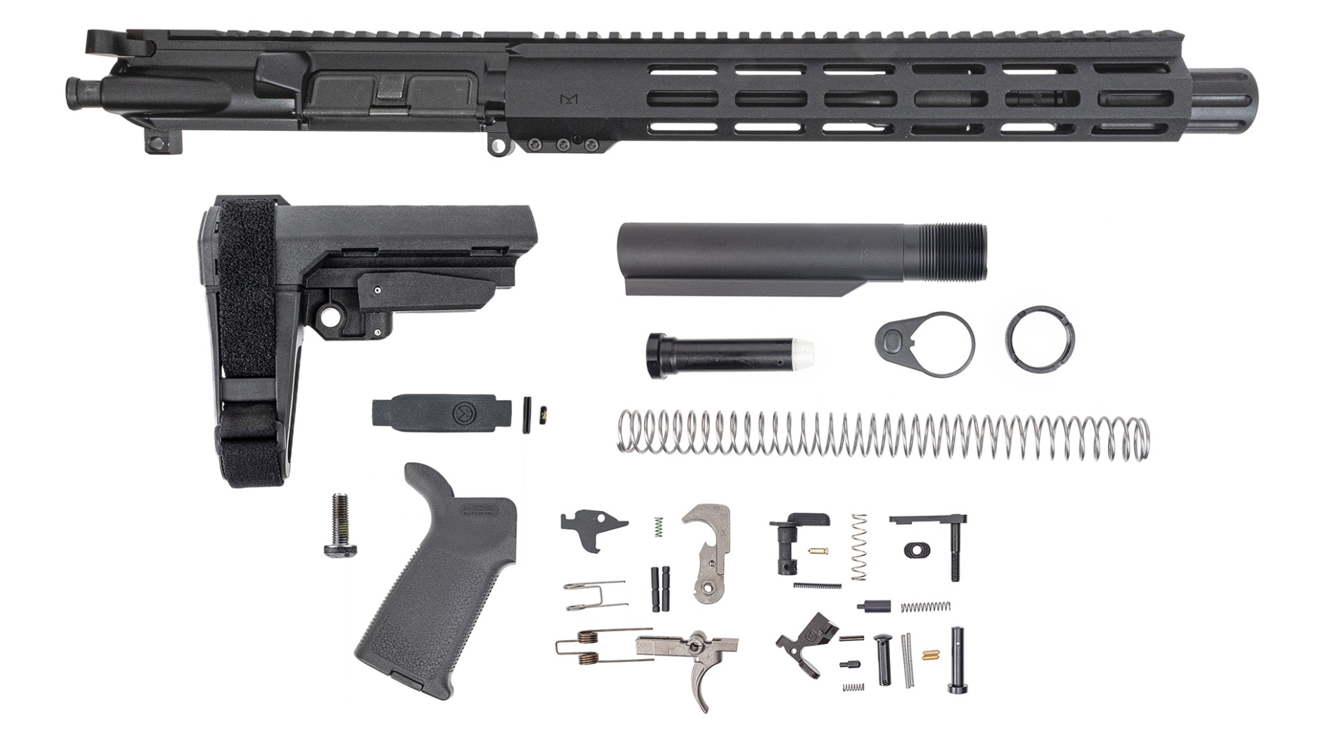 PSA 10.5" Carbine-Length 5.56 NATO 1/7 Phosphate 12" Lightweight Slant Hex M-Lok MOE+ EPT SBA3 Pistol Kit - Palmetto State Armory