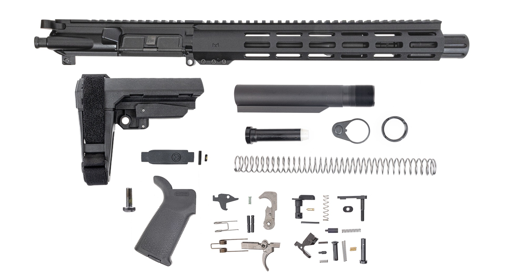 PSA 10.5" 5.56 NATO 1/7 Phosphate 12" Lightweight Hex M-Lok MOE EPT SBA3 Pistol Kit - Palmetto State Armory