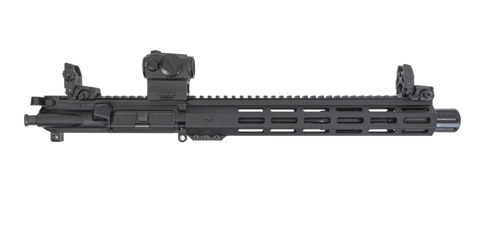 PSA 10.5" Carbine-Length 5.56 NATO 1/7 Phosphate 12" Lightweight Hex M-Lok Upper with MBUS Sight Set & Romeo 5 W/BCG & CH - Palmetto State Armory