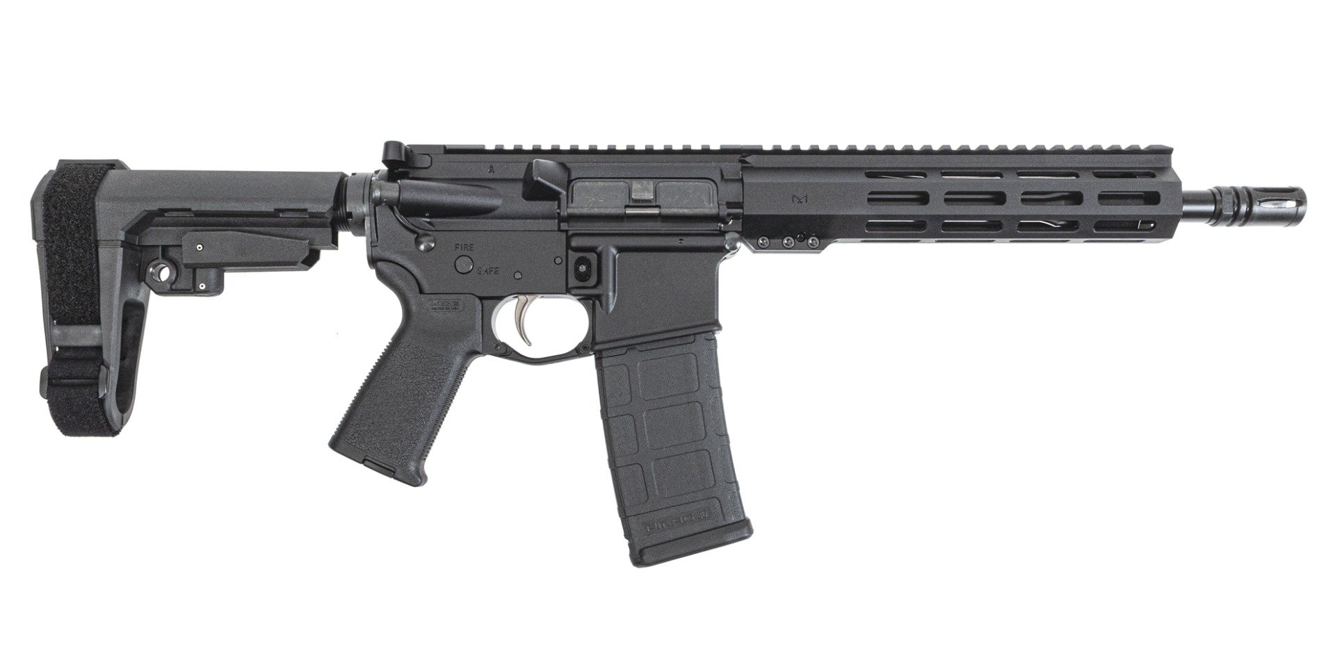 PSA 10.5" Carbine-Length 5.56 NATO 1/7 Nitride 9" Lightweight Hex MLOK MOE EPT SBA3 Pistol - Palmetto State Armory