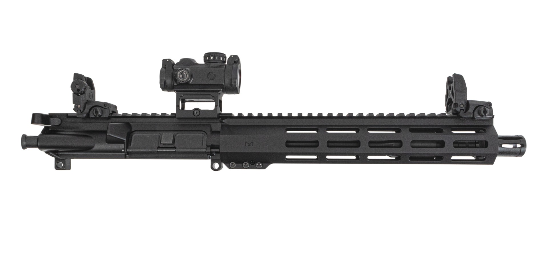 PSA 10.5" 5.56 NATO 1/7 Phosphate 10.5" Lightweight Hex M-Lok Upper W/Romeo MSR, MBUS Sight Set, BCG, & CH - Palmetto State Armory