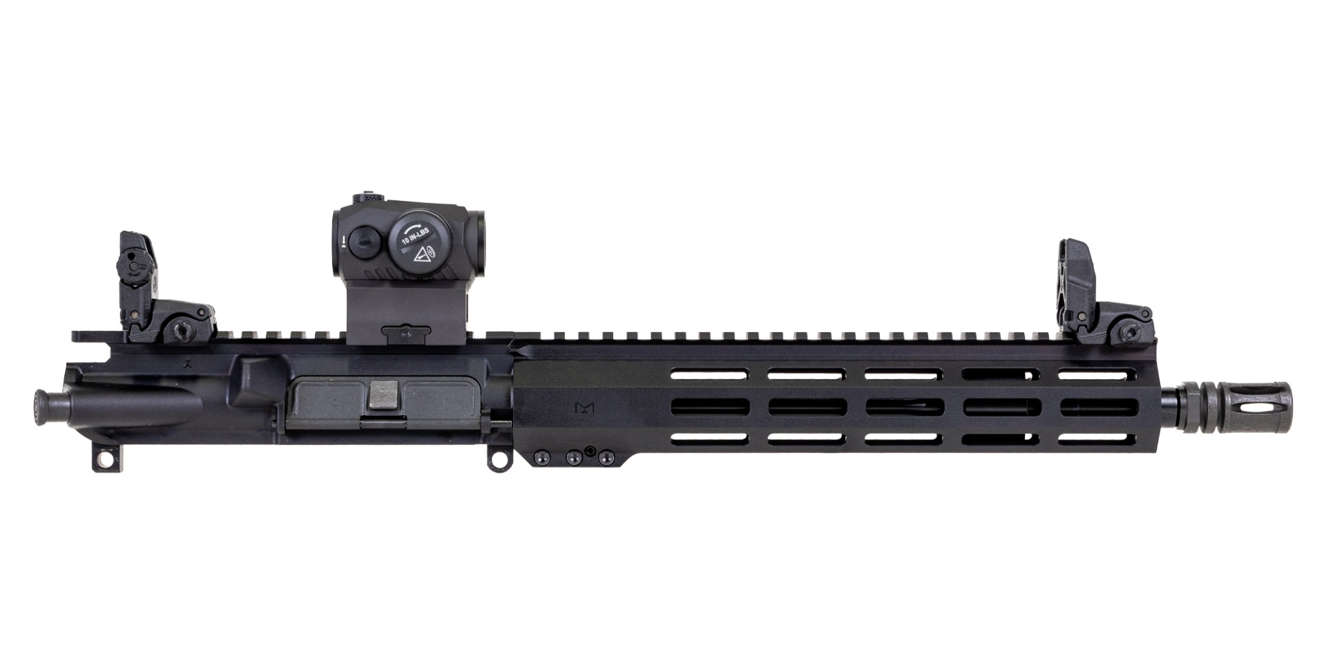 PSA 11.5" 5.56 NATO 1/7 Nitride 10.5" Lightweight Hex M-Lok Upper w/Romeo 5 & MBUS Sight Set No BCG or CH - Palmetto State Armory