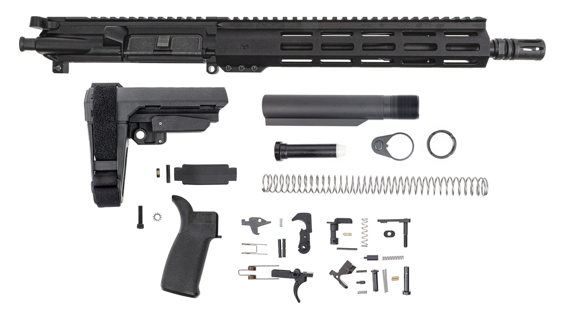 PSA 11.5" 5.56 1/7 Phosphate 10.5" Lightweight Hex M-Lok MFT SBA3 Pistol Kit - Palmetto State Armory