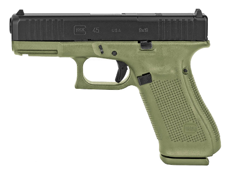 Glock G45 MOS Gen5 9mm 4" 17rd Pistol, Battlefield Green - UA455S203MOSBFG