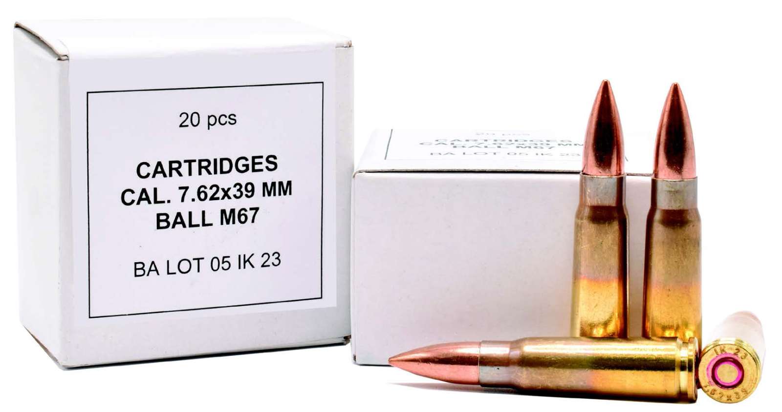 Igman M67 7.62x39 123gr 20rd Ammo - 762X39123FMJ-IK20 - Igman