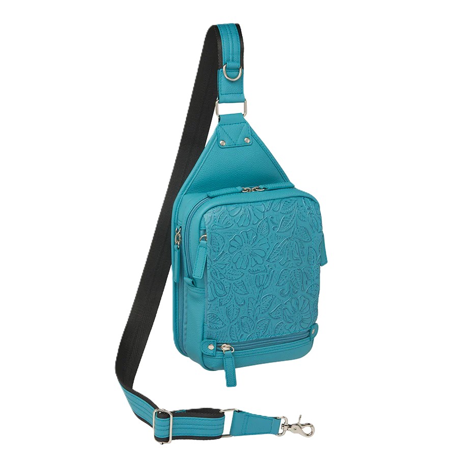 Gun Tote'n Mamas Mini Sling Crossbody, Turquoise Blue - Gun Tote'n Mamas