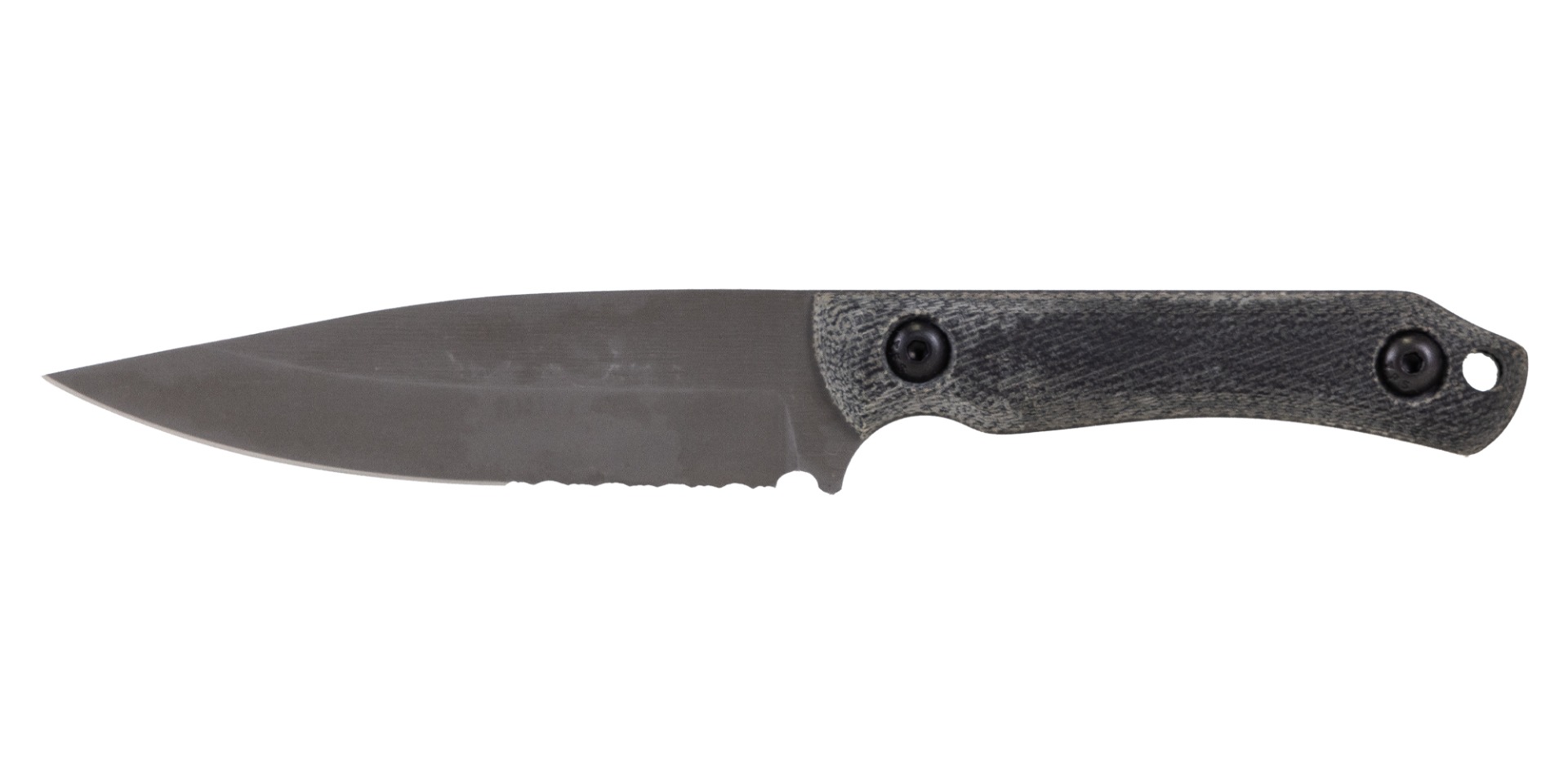Kronos Crossfade Serrated Fixed Blade Knife, Black
