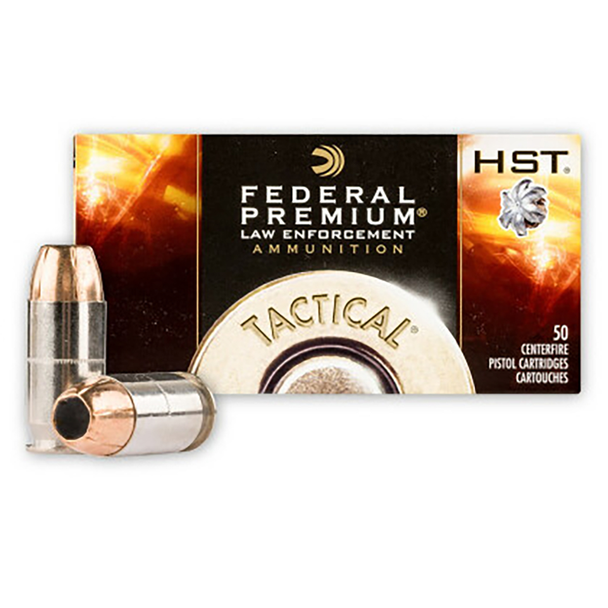 Federal .45 ACP 230gr HST Hollow Point Tactical Ammo, 50rds - P45HST2 - Federal