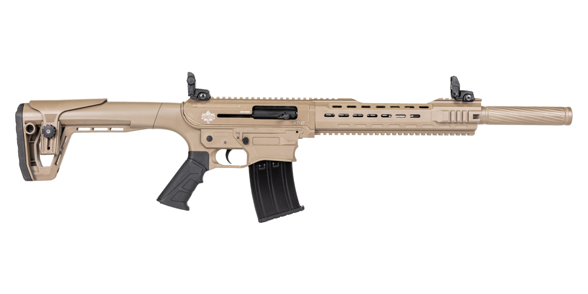 Revolution Armory AT-12 AR 12 Gauge 18.5" 5rd Shotgun, Flat Dark Earth - RA12ARFDE - Revolution Armory