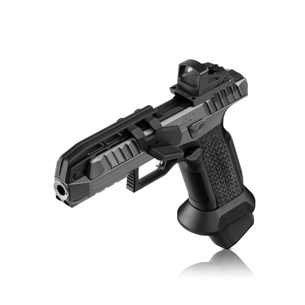 Laugo Arms Alien Creator Evolution Limited Optics Kit 9mm 4.8" 22rd Pistol, Black / Grey - LA-ALN-CTR-EV-LO-NT-22 - Laugo Arms