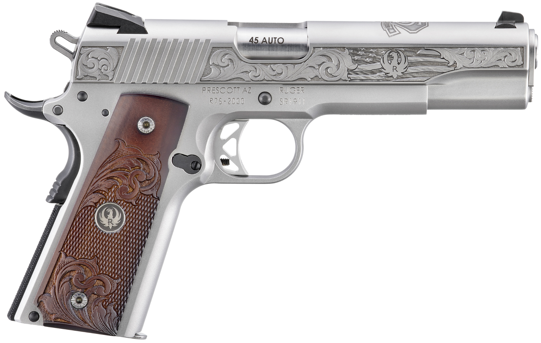 Ruger SR1911 75th Anniversary .45 ACP 5" 8rd Pistol, SS / Wood - 6765 - Ruger