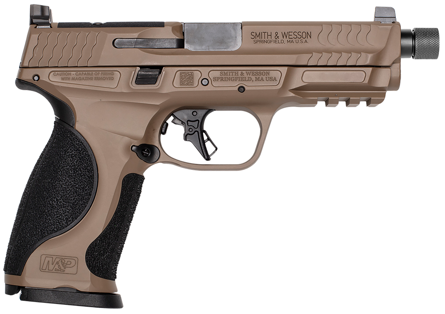 S&W M&P9 M2.0 OR 9mm 4.625" 17rd Pistol, Flat Dark Earth - 14163 - Smith & Wesson