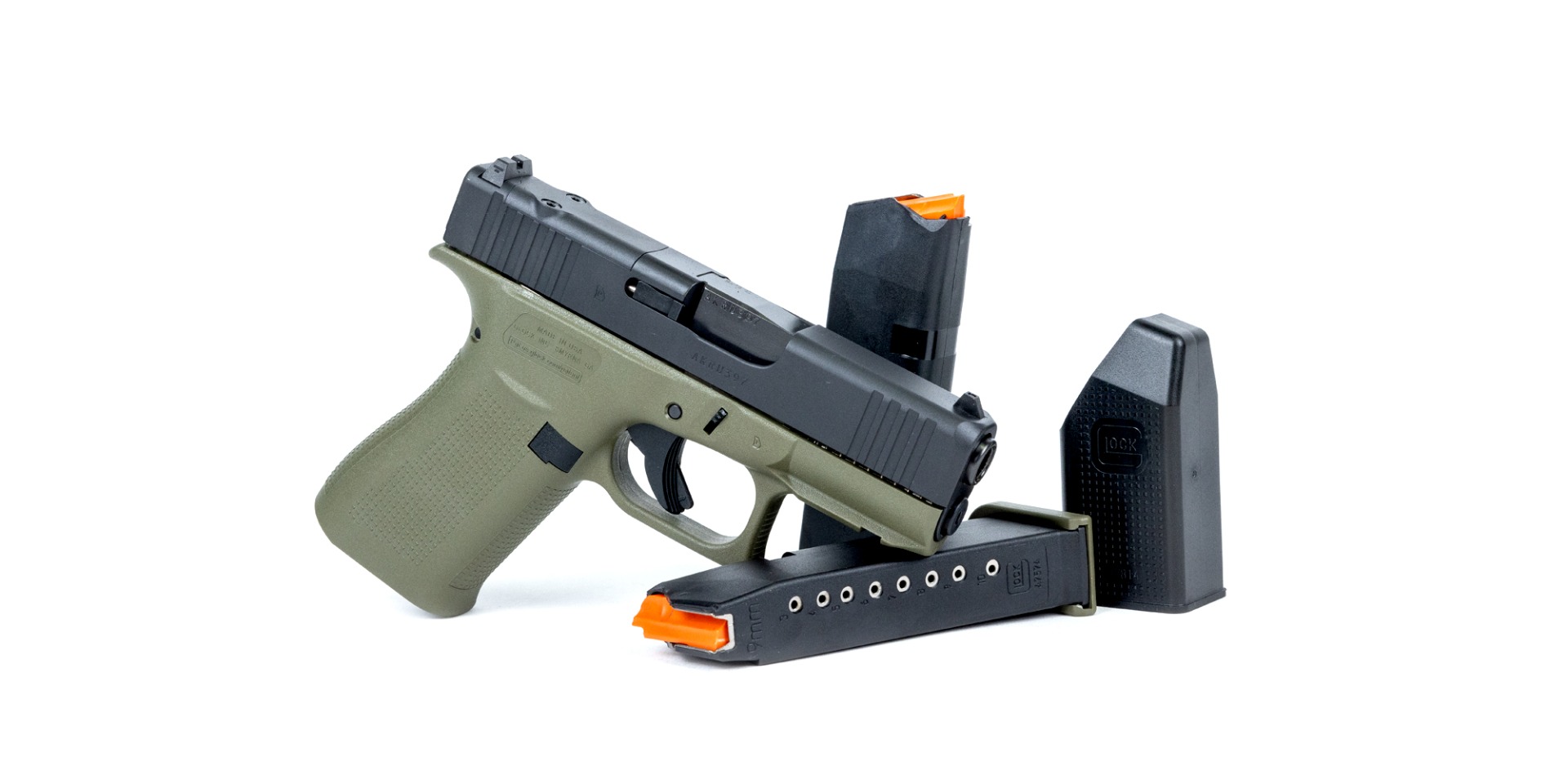 Glock 43X MOS 9mm 3.4" 10rd Pistol, Battle Field Green - UX4350201FRMOSBFG