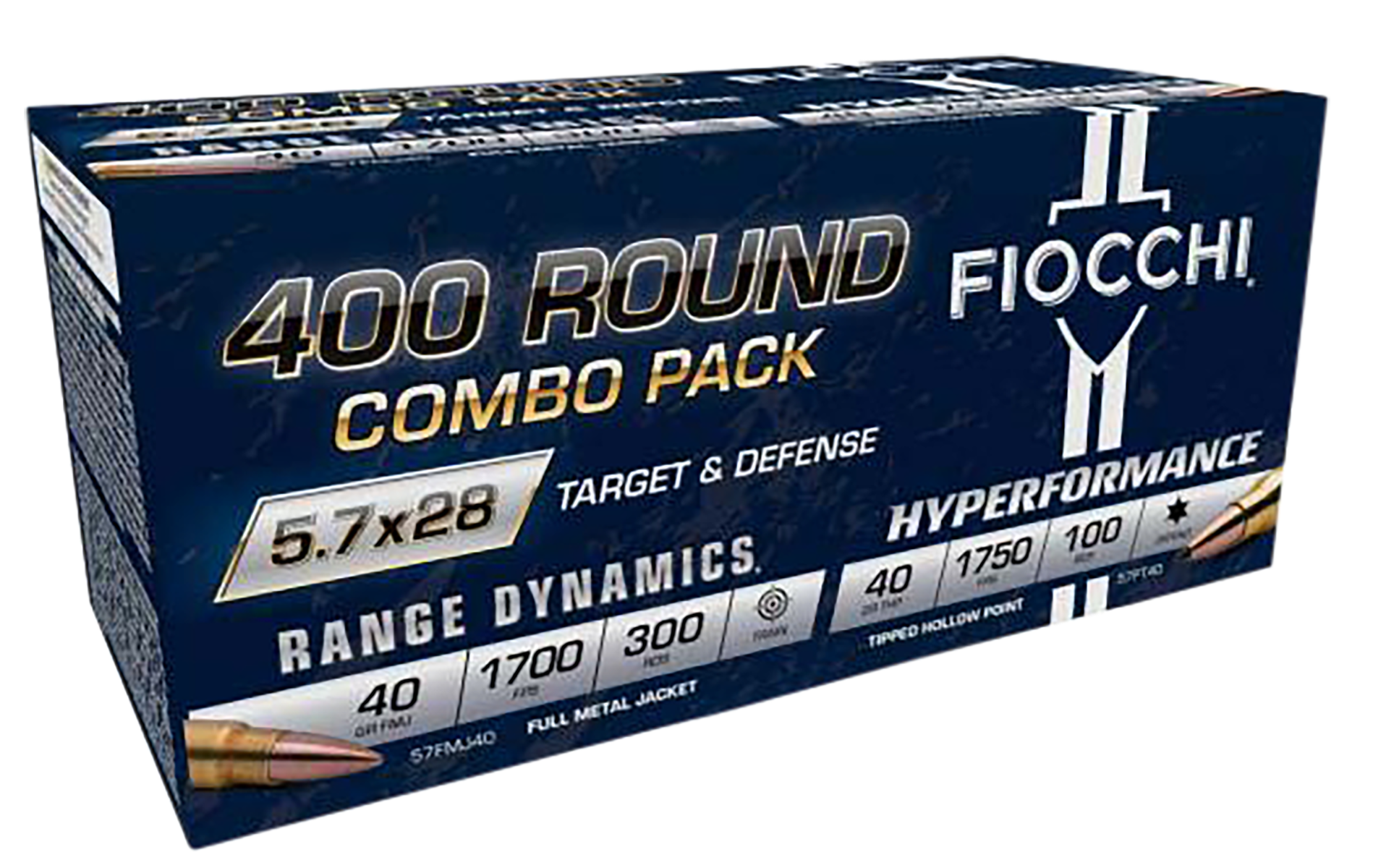 Fiocchi 5.7x28mm Combo Pack, 400rds - 57COMPT - Fiocchi