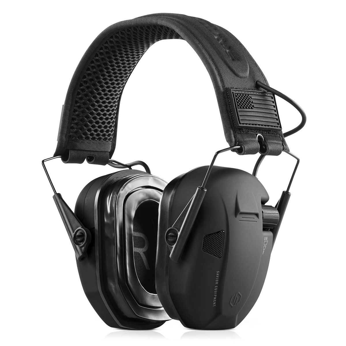 Savior Equipment Apollo Electronic 24dB Hearing Protection Ear Muffs, Black - EM-APOLLO-BK - Savior Equipment