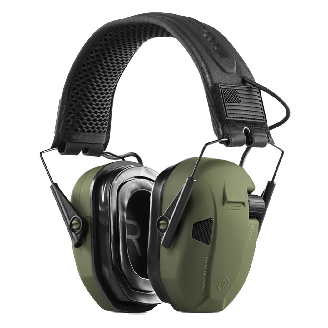 Savior Equipment Apollo Electronic Ear Protection, OD Green - EM-APOLLO-OG - Savior Equipment